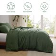 thumbnail image 2 of U by Bedsure Green Comforter Set King, 3 Pieces Prewashed Bed Comforter for All Seasons, 1 Lightweight Comforter and 2 Pillowcases, 2 of 6