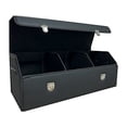 thumbnail image 2 of Wuatow Trunk Organizer for Car,Trunk Organizer for SUV & Sedan,With lid,Multi-functional,Foldable Leather Storage Box- Black - Large, 2 of 4