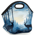 thumbnail image 2 of Herdesigns Wildlife Elk Deer Insulated Neoprene Lunch Bag for Women Men Lunch Box Washable Reusable Lunch Tote Lightweight Lunch Handbag for Work Outdoor Picnic, 2 of 7