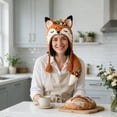 thumbnail image 4 of Hood Hat DIY Crochet Kit Adult Hand Knit Craft Supply Setm, Animal Hood Hat DIY Crochet Kit Beginner Hand Knitting Craft Supplies, DIY Craft Gift for Adults(Fox), 4 of 5