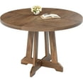 thumbnail image 1 of 47 Inch Wood Round Dining Table for 4, Modern Kitchen Table, Farmhouse Dinner Table, Round Kitchen Table with Wooden Top and Sturty Legs, 1 of 7