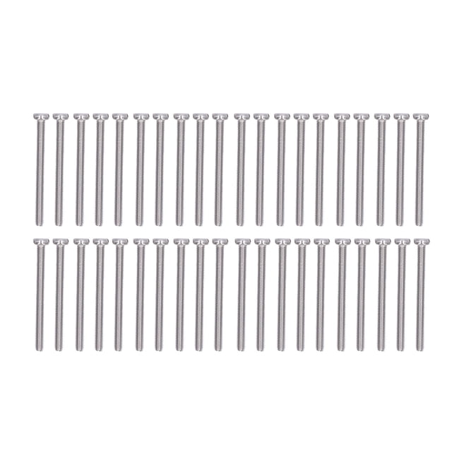 50 Pcs Vis à Fromage Tête Fente A2 70 Acier Inoxydable Vis Plates Machinerie M3 Ensemble de Vis