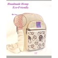 thumbnail image 4 of Natural handmade mini hemp backpack, eco-friendly stylish unisex casual backpack for Hiking, Traveling and many more (Mushroom Red), 4 of 6