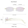 thumbnail image 4 of LifeArt Pure Titanium Frame Glasses/Blue Light Blocking Reading Glasses, Reduce Eyestrain, Stylish for Men and Women(Gold,+2.00 Magnification), 4 of 5