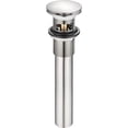 thumbnail image 2 of HEATGENE Bathroom Sink Drain Brushed, Pop Up Drain Stopper for Bathroom Sink, Bathroom Sink Drain Stopper Pop Up, Pop Up Drain with Overflow, Fits 1-1/2" Opening with a 1-1/4" Tailpiece, 2 of 8