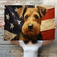 thumbnail image 4 of Welsh Terrier Dog 4th of July Painting Canvas, Patriot American Dog Canvas, American Flag Diamond Art Canvas,Perfect for Home Decoration Festival Gift, 4 of 4