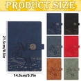 thumbnail image 3 of PU Leather Lined Journal Notebook, A5 Size Hardcover Notebook with Elastic Band, 5.7X8.5inch Embossed Pattern Diary, Thick Paper Notebook for Writing, Journaling, Work and Daily Planning, 3 of 4