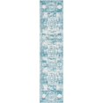 thumbnail image 1 of Unique Loom Bromley Vintage Country Rug 2' x 8' 8 Runner Turquoise/Ivory, 1 of 1