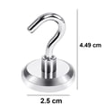 thumbnail image 5 of 8Pcs Magnetic Hooks Heavy Duty, Strong Magnet With Hook For Fridge, Super Neodymium For Hanging, Magnetic Hanger For Toolbox, Cruise, Grill, Coat And Storage-Silver&Maximum Pulling Force 25Kg, 5 of 7