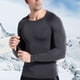 thumbnail image 5 of pstuiky camisas de manga larga para hombre, Camisa deportiva de manga larga raglán con cuello redondo, transpirable y elástica, de color liso, para hombre salir tops m, 5 of 8