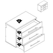 Prepac HangUps 3 Drawer Wooden Base Garage Storage Cabinet in Black