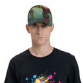thumbnail image 4 of Balery Flying Parrots In Jungle Gorra de béisbol de tamaño ajustable para correr, entrenar y actividades al aire libre. Gorra de papá para todas las estaciones., 4 of 6