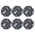 thumbnail image 2 of Pofeuu Space Cars Print Leather Coasters Set of 6, Round Cups Mugs Mat Pad for Home Kitchen Heat Resistant Drink Coasters,Octagon, 2 of 7