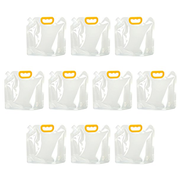 10pcs Bolsa sellada portátil con asa Organizador de bolsillo Organización a prueba de fugas con tapa Bolsa de almacenamiento de alimentos Bolsa para 2.5L