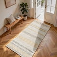 thumbnail image 2 of SONORO KATE 2'x6' Runner Rugs for Hallway, Machine Washable Geometric Stripe Non Slip Soft Indoor Area Carpet, Brown, 2 of 7