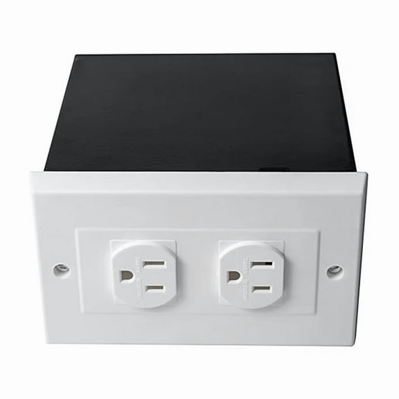 Imitation Double US Plug Wall Safe Hidden Security Stash Box for Jewelry, Valuables, Cash,1 x Hidden Wall Safe,White
