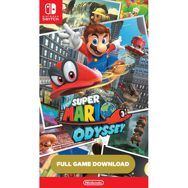 Nintendo Switch Pro Controller with Super Mario Odyssey Full Game Download  Code