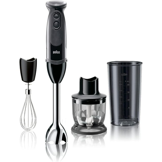 SX MultiQuick Vario 5 Handheld Immersion Blender – 21-Speed Stick Blender with PowerBell Stainless Steel Blades, EasyClick Attachments – Hand Blender for Smoothies, Food Chopper, Whisk, Puree, 400W