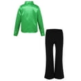 thumbnail image 2 of YONGHS Kids Boys Sequins Latin Jazz Disco Modern Dance Outfits Shirts with Pants Sets Green 6, 2 of 5