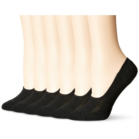 

Peds Women s Zoned Cushion Mid Cut No Show Socks Black (6-Pairs) Shoe Size: 5-10