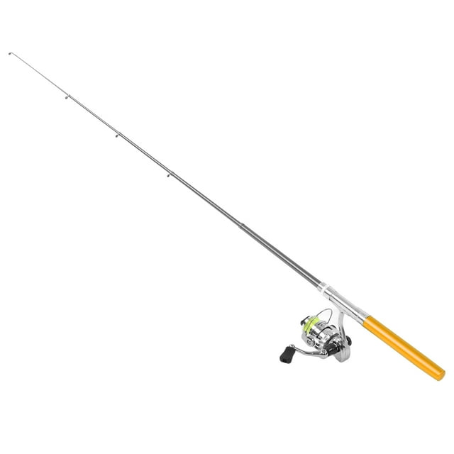 Portable Mini Pen Shape Fishing Rod Pole Pocket Retractable Fishing Rod With Reel Wheel