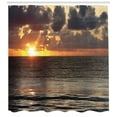 thumbnail image 3 of Ambesonne Ocean Shower Curtain, Sunrise Clouds Cancun, 69"Wx70"L, Blue Grey Orange Yellow, 3 of 3