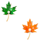 thumbnail image 1 of Broche de hoja de arce con tachuelas de aleación, 2 uds., para mujer, 1 of 5