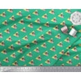 thumbnail image 3 of Soimoi Green Cotton Voile Fabric Triangle & Eyes Face Print Fabric by Yard 42 Inch Wide, 3 of 3