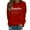 Red, variant on Honeeladyy Sales Online Funtie Sweatshirt Women's Cute Long Sleeve with Funny Sayings,the Fun Aunt Like a Mom,casual Graphic Tops for Mother