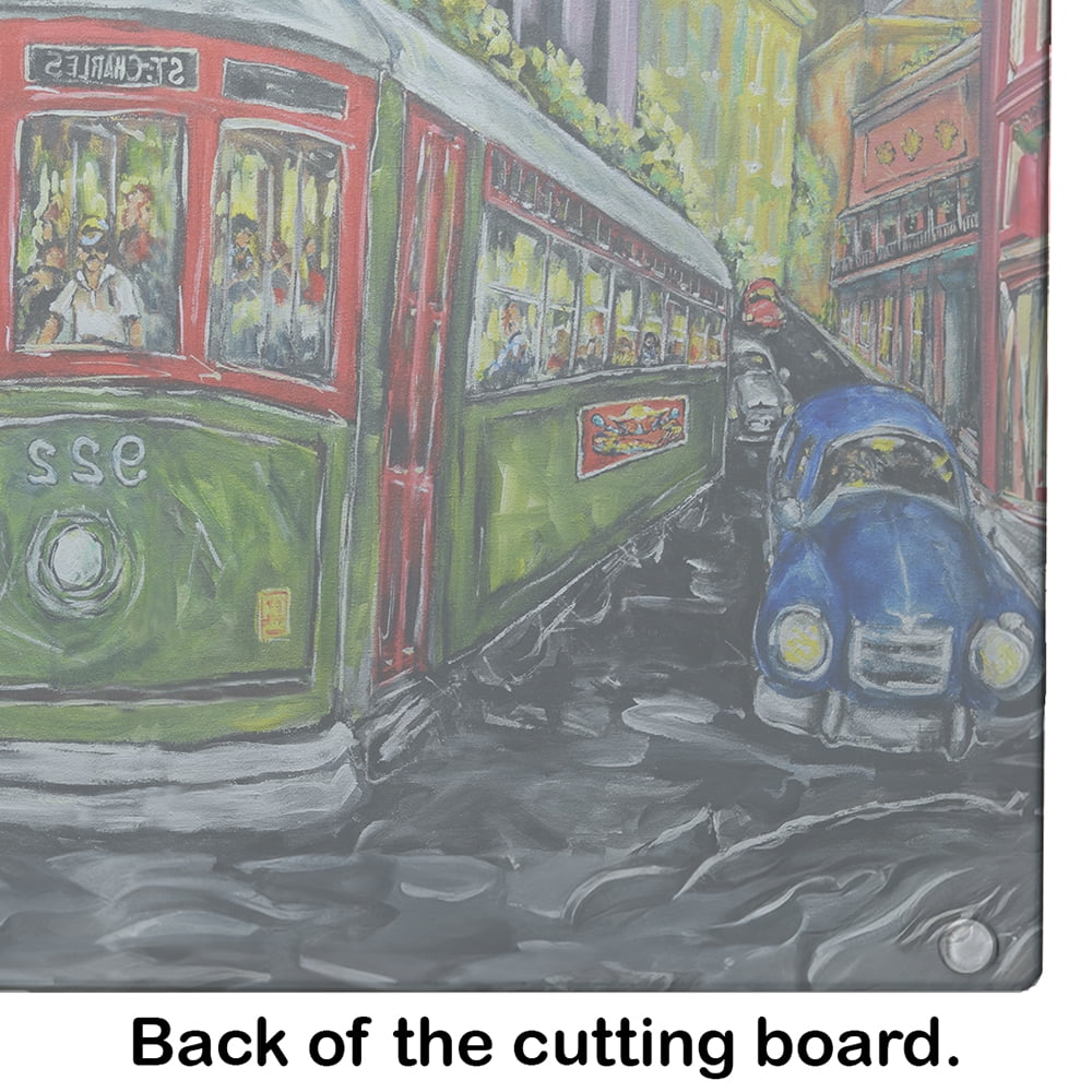 Saint Charles No. 922 Streetcar Again Glass Cutting Board 12 in x 15 in