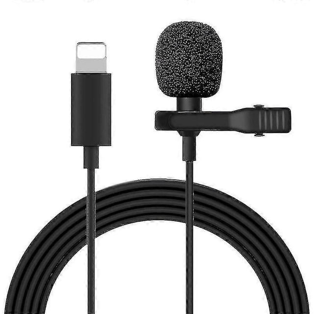 Micrófono de solapa Lavalier para iPhone/grabación/videoconferencia