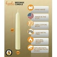 thumbnail image 4 of Hyoola, 5 Hour Handmade All Natural Beeswax Taper Candles - White Unscented (12 Pack), 4 of 6