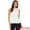 White, variant on Unique Bargains Women's Ruffle Neck Keyhole Back Sleeveless Floral Lace Peplum Top White XL