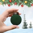 thumbnail image 3 of Bola Navideña de Terciopelo Flocada, Adorno de Plástico para Árbol de Navidad, Decoración Colgante para Árbol de Navidad de 2,4 Pulgadas., 3 of 5