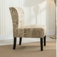thumbnail image 6 of Roundhill Furniture Capa Print Fabric Armless Contemporary Accent Chair, Chalkboard Light Print, 6 of 10