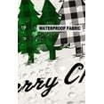 thumbnail image 5 of Pack of 2 Outdoor Pillow Covers, Black White Green Checked Christmas Tree Waterproof Square Throw Pillowcase Cushion Decorative Pillow Covers for Couch Patio Tent, 24x24 in, 5 of 6