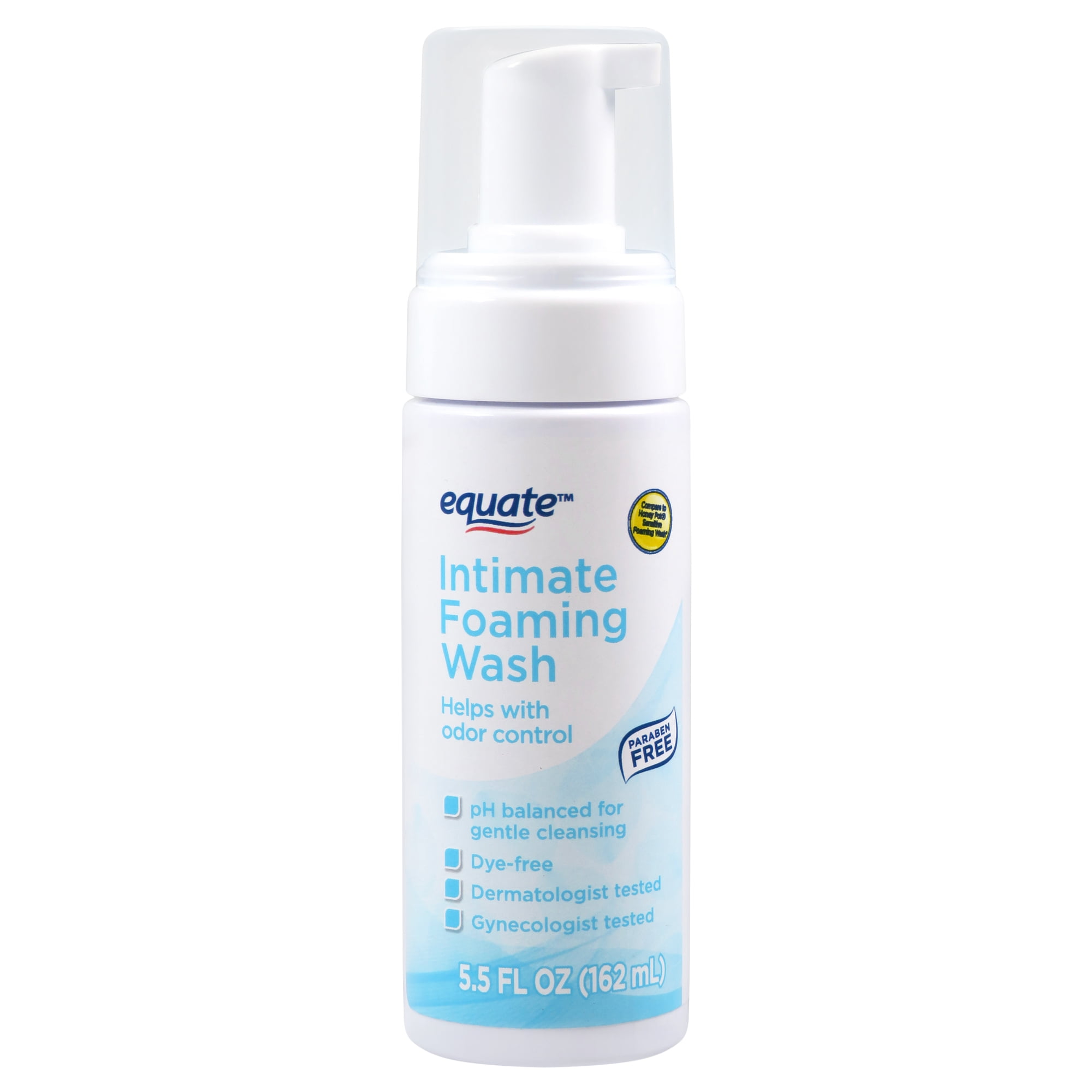 Equate Sensitive Skin Foaming Wash 5.5 fl oz, pH-Balanced, Dermatologist-Tested