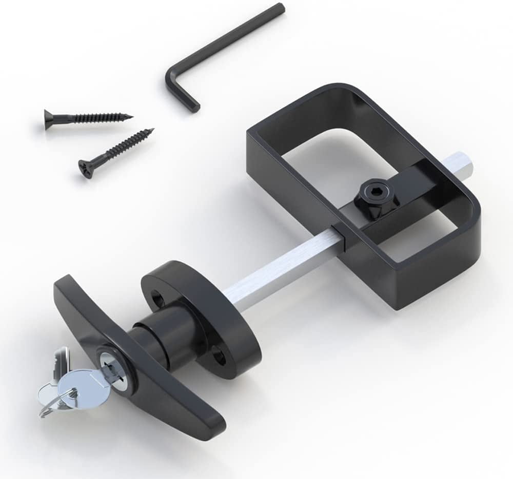 Shed Door Lock Latch, Shed Door T Handle Lock, 51\\/2" Steam 2 Keys