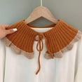 thumbnail image 2 of Detachable Knitted Dickey Collar Crop Top Mini Cape Half Shirt Blouse Collar for Women Girl, 2 of 6