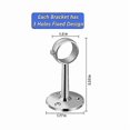 thumbnail image 2 of 4pcs Ceiling Mount Curtain Bracket,stainless Steel Closet Pole Wardrobe Pole Holder25mm GuanGuan, 2 of 4
