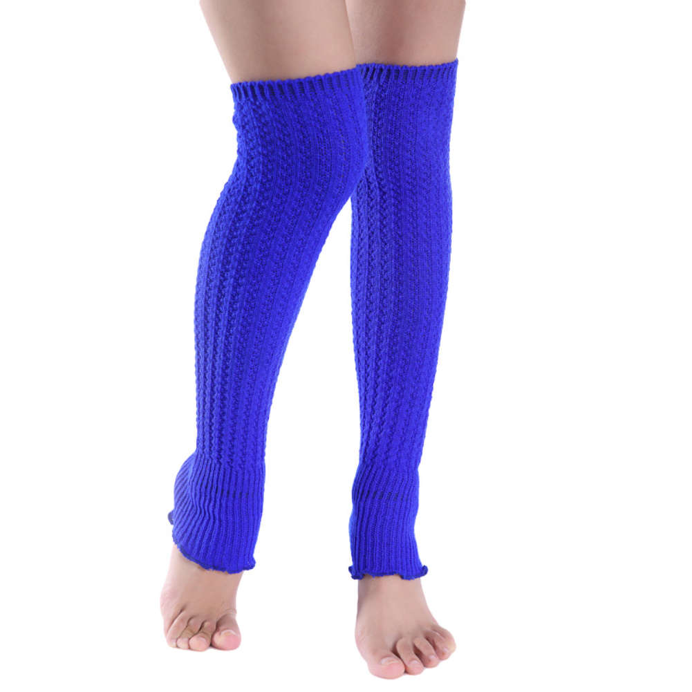 VERMON Women Leg Warmers Solid Knee High Knitted Leg Warmers Pleated