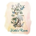thumbnail image 2 of Personalized Watercolor Decal Living Room Wall Decal for Family Pink Watercolor Background Floral Design Cute Custom Name Décor - Size: 16 In x 20 In, 2 of 5
