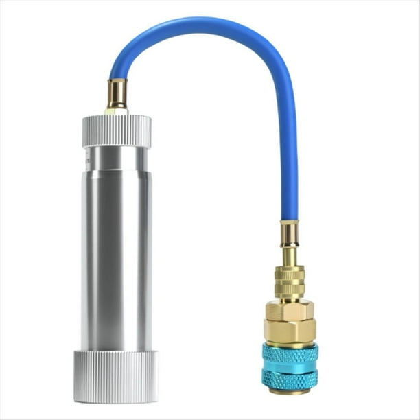 Herramienta para Inyección Aceite Refrigerante R12, R134A y R22, para Aire Acondicionado, Inyección Aceite, Herramienta SAE, Conector para Coche 1/4 Pulgada, Inyección Tinte.