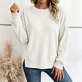 thumbnail image 4 of Vrorvz Womens Sweatshirt Crew Neck Long Sleeve Tops Solid Color Loose Casual Sweatshirts Pullover Top, 4 of 5