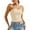 Beige, variant on Uaswgudfs Women's Strapless Form-Fitting Tank Top - Stretchy Ribbed Knit Fabric with Clean Lines and Minimalist Design for Everyday Casual Comfort