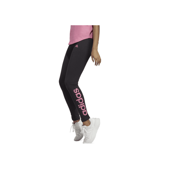 Adidas Women's Linear-Logo Full Length Leggings, Xs Black, Pulse Magenta