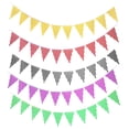 thumbnail image 4 of estriado Banderas triangures Sustros para fiestas de boda elegante Zulema Banderas de papel de la fiesta de cumpleaños, 4 of 8