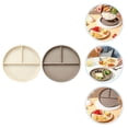 thumbnail image 4 of SHISUYAN 2pcs Dinner Plate Divided Plate Breakfast Plate Food Holder Divided Tableware, 4 of 8