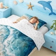 thumbnail image 3 of Erosebridal Beach Theme Full Size Comforter Sets,Sea Ocean Wave Bedding Sets For Girls Kids,Reversible,3-Piece, 3 of 7