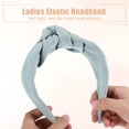 thumbnail image 6 of Unique Bargains Knotted Headbands Solid Colors Top Knot Headbands Elastic Headbands for Women Blue, 6 of 7